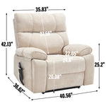 Dual-Motor Power Lift Recliner with Heat & Massage, 350 lb Capacity detail image 12