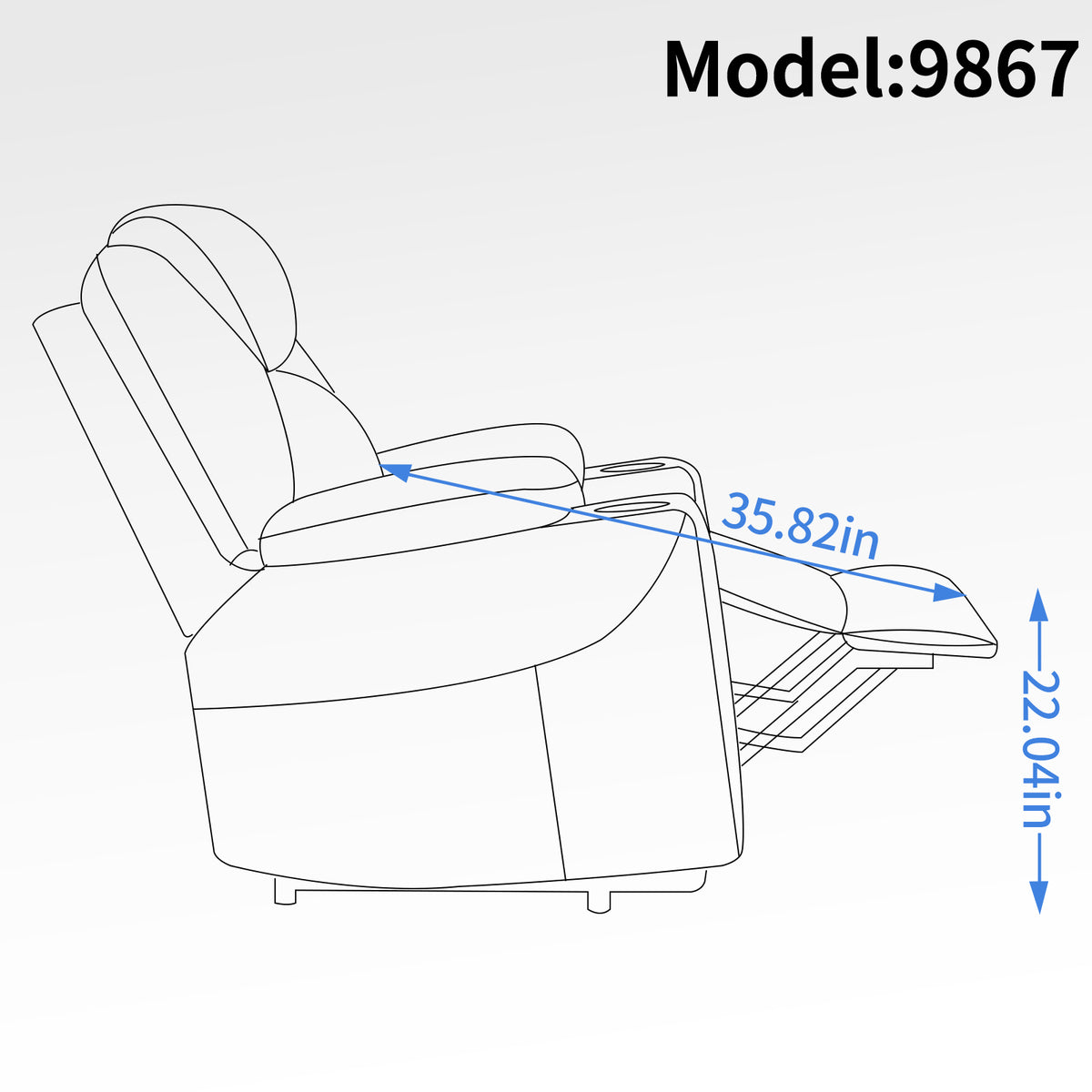 Dual-Motor Leather-Air Power Lift Recliner detail image 73