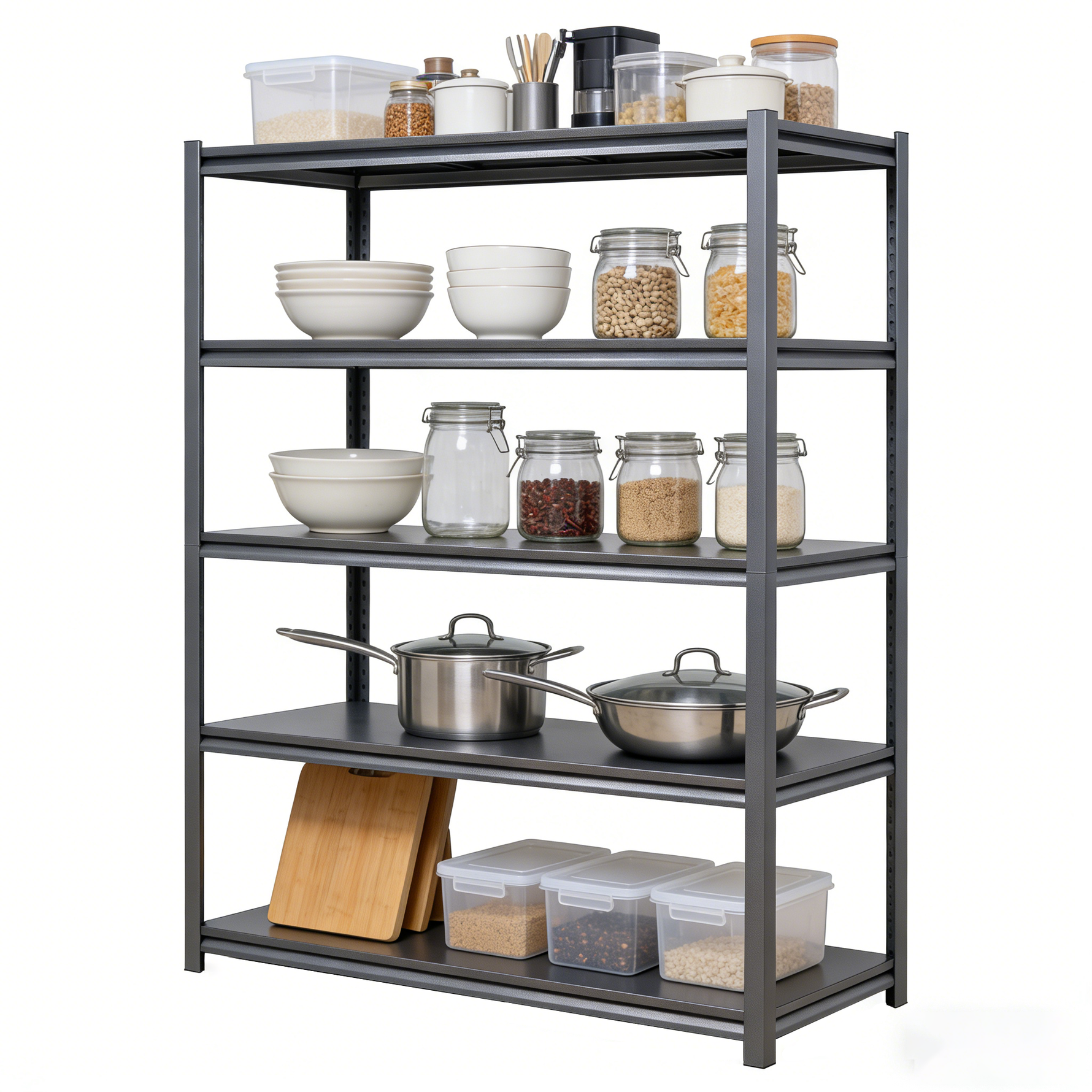 Heavy-Duty Adjustable Metal Storage Shelving Units for workshop, garage, storage, or utility use