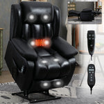 Dual-Motor Power Lift Genuine Leather Heat & Massage Recliner detail image 20