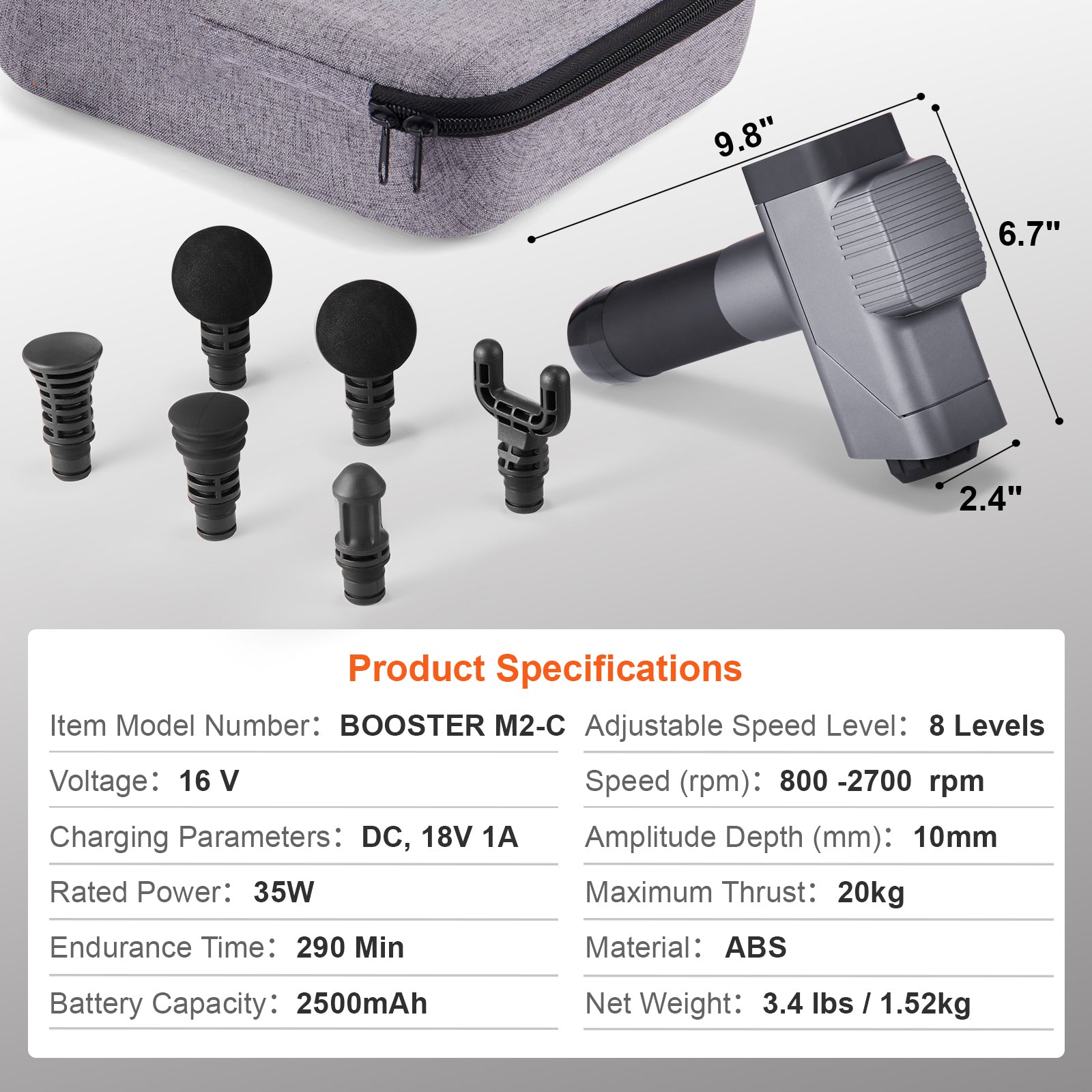 VEVOR Deep Tissue Percussion Massage Gun detail image 15