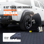 PVC Interlocking Drainage Garage Floor Tiles, 12" x 12" x 0.5" for workshop, garage, storage, or utility use