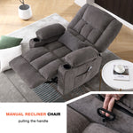 Massage Swivel Rocker Recliner with Vibration, Heat & Ergonomic Lounge Support detail image 22