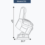 Dual-Motor Leather-Air Power Lift Recliner detail image 36