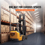 PVC Interlocking Drainage Garage Floor Tiles, 12" x 12" x 0.5" for workshop, garage, storage, or utility use