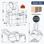 Dual-Motor Leather-Air Power Lift Recliner detail image 35