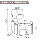 Single Motor Power Lift Recliner Chair with Massage & Heat detail image 54