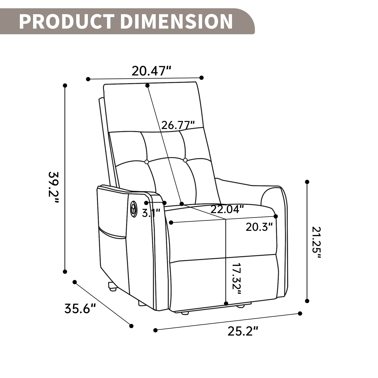 Single Motor Power Lift Recliner Chair with Massage & Heat detail image 54