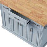 54 in. Rolling Kitchen Island with Drop Leaf & Storage product view 86