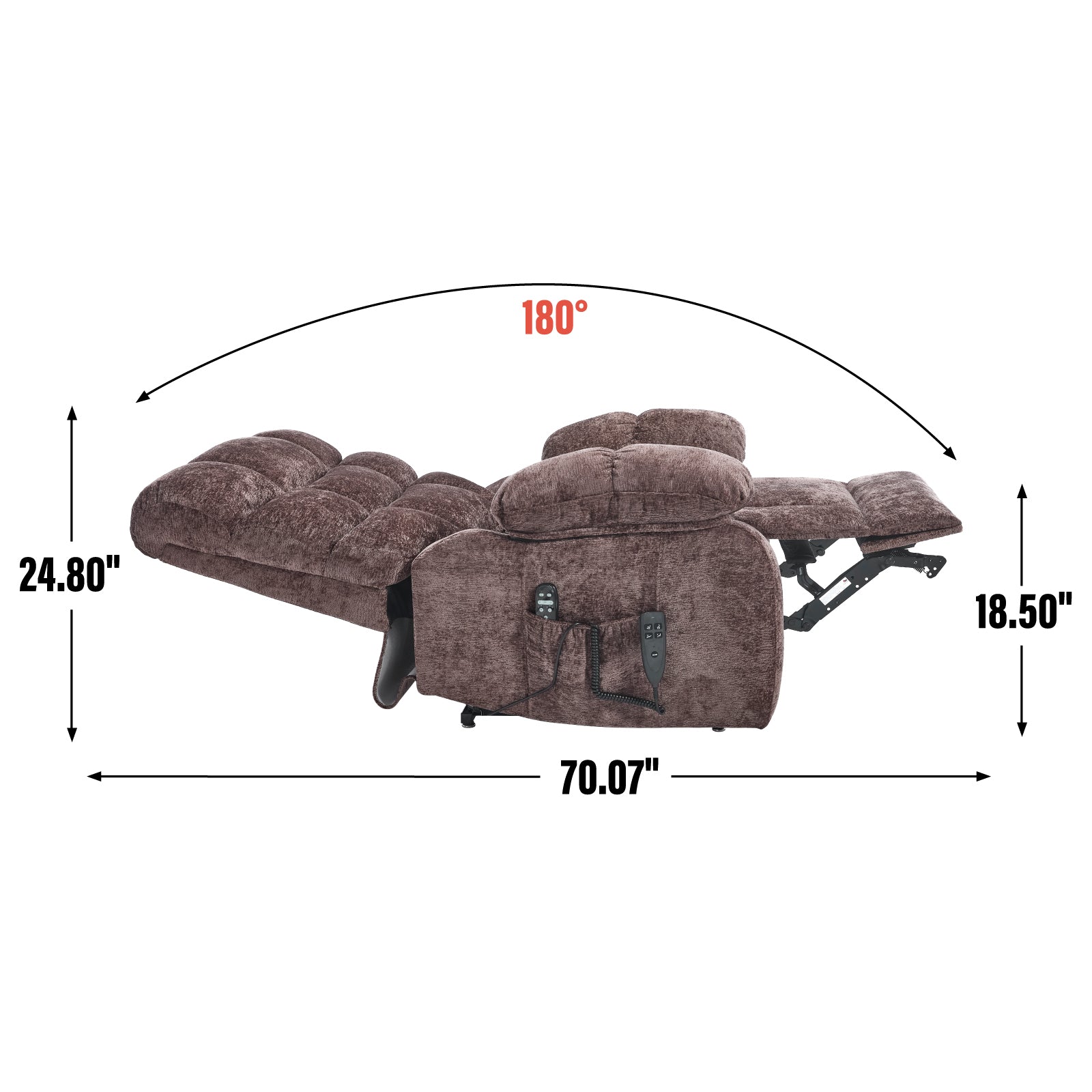 Dual-Motor Lift Recliner with Heat & Massage, 350 lb Capacity detail image 66