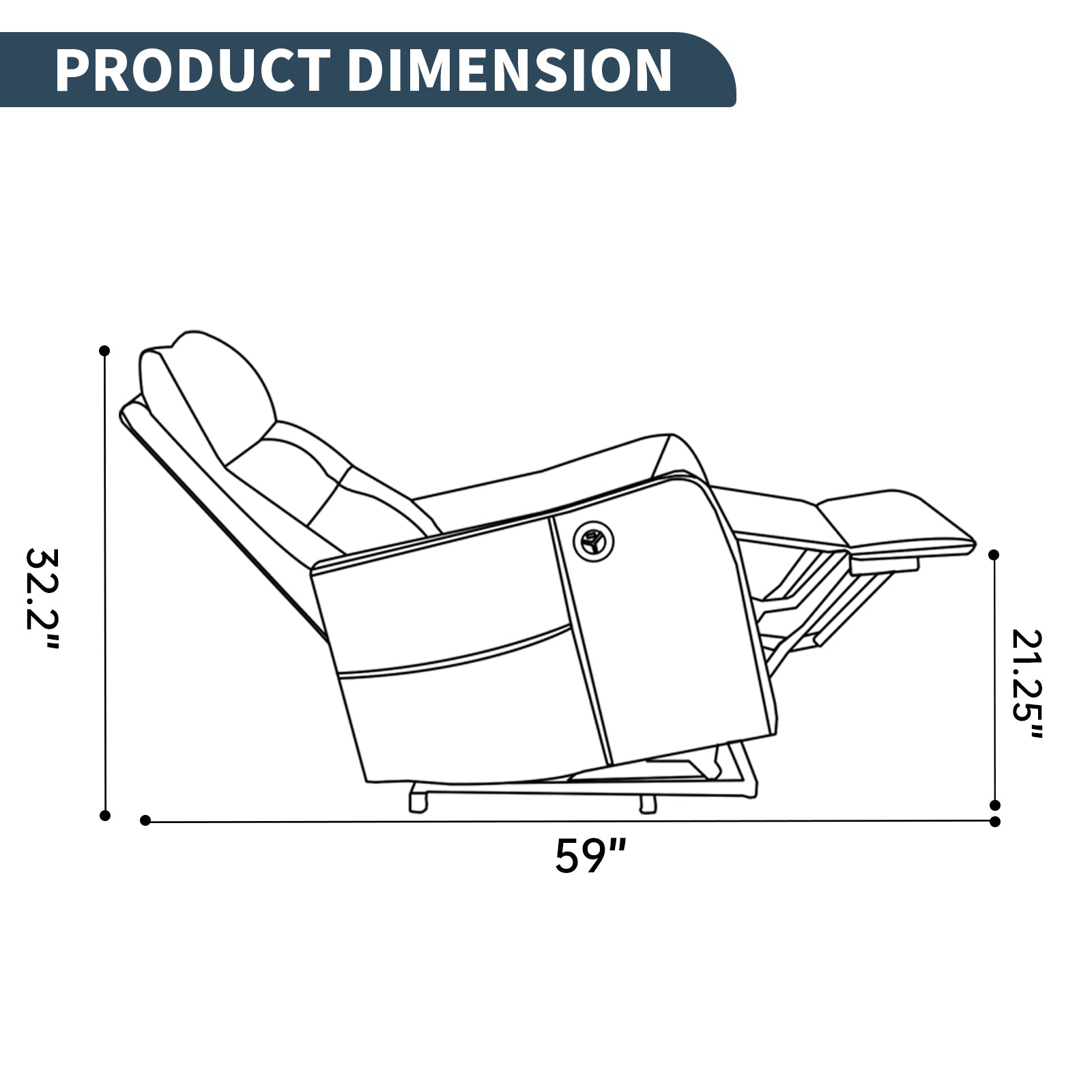 Single Motor Power Lift Recliner Chair with Massage & Heat detail image 16