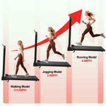 Foldable Under-Desk Walking Pad with Handlebar & Incline under-desk walking pad