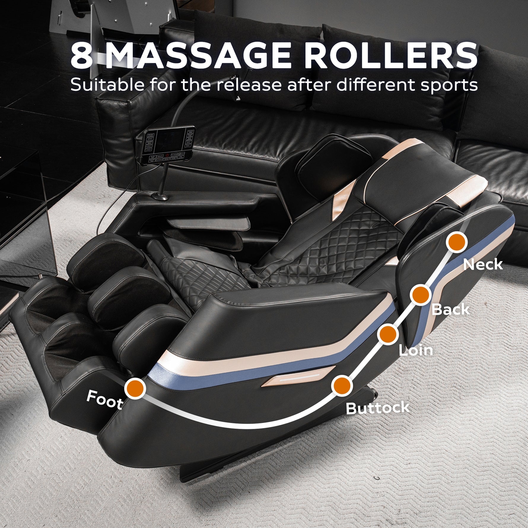 Zero Gravity Massage Recliner with Full-Body Air Pressure detail image 17