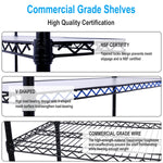 6-Tier NSF Wire Shelving Unit, 6000 lb Capacity for workshop, garage, storage, or utility use