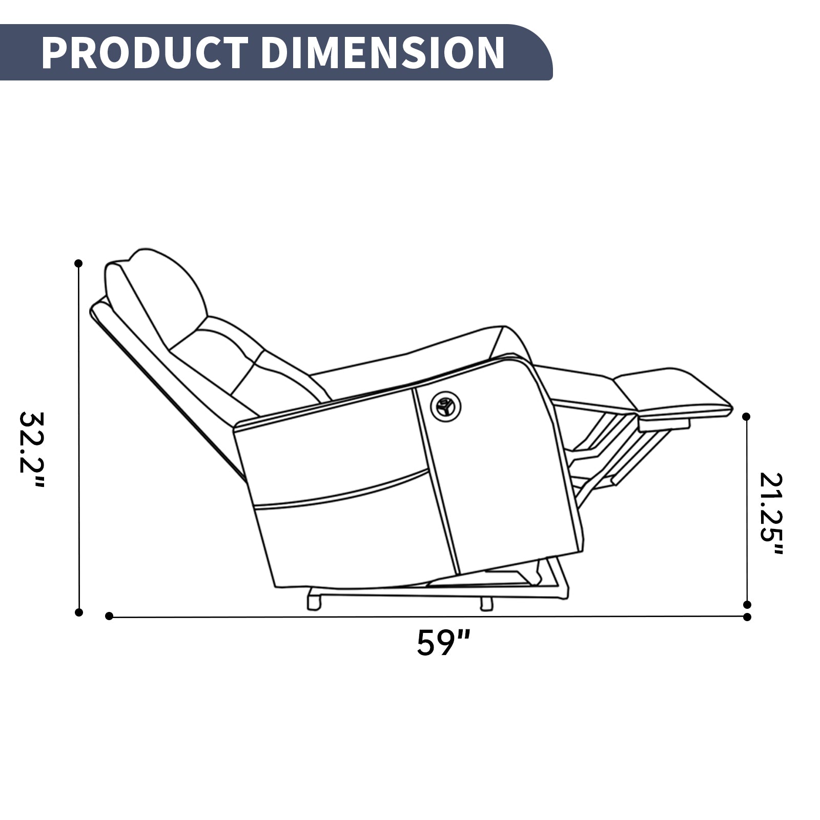 Single Motor Power Lift Recliner Chair with Massage & Heat detail image 90