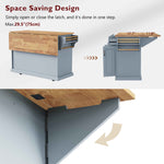54 in. Rolling Kitchen Island with Drop Leaf & Storage product view 75