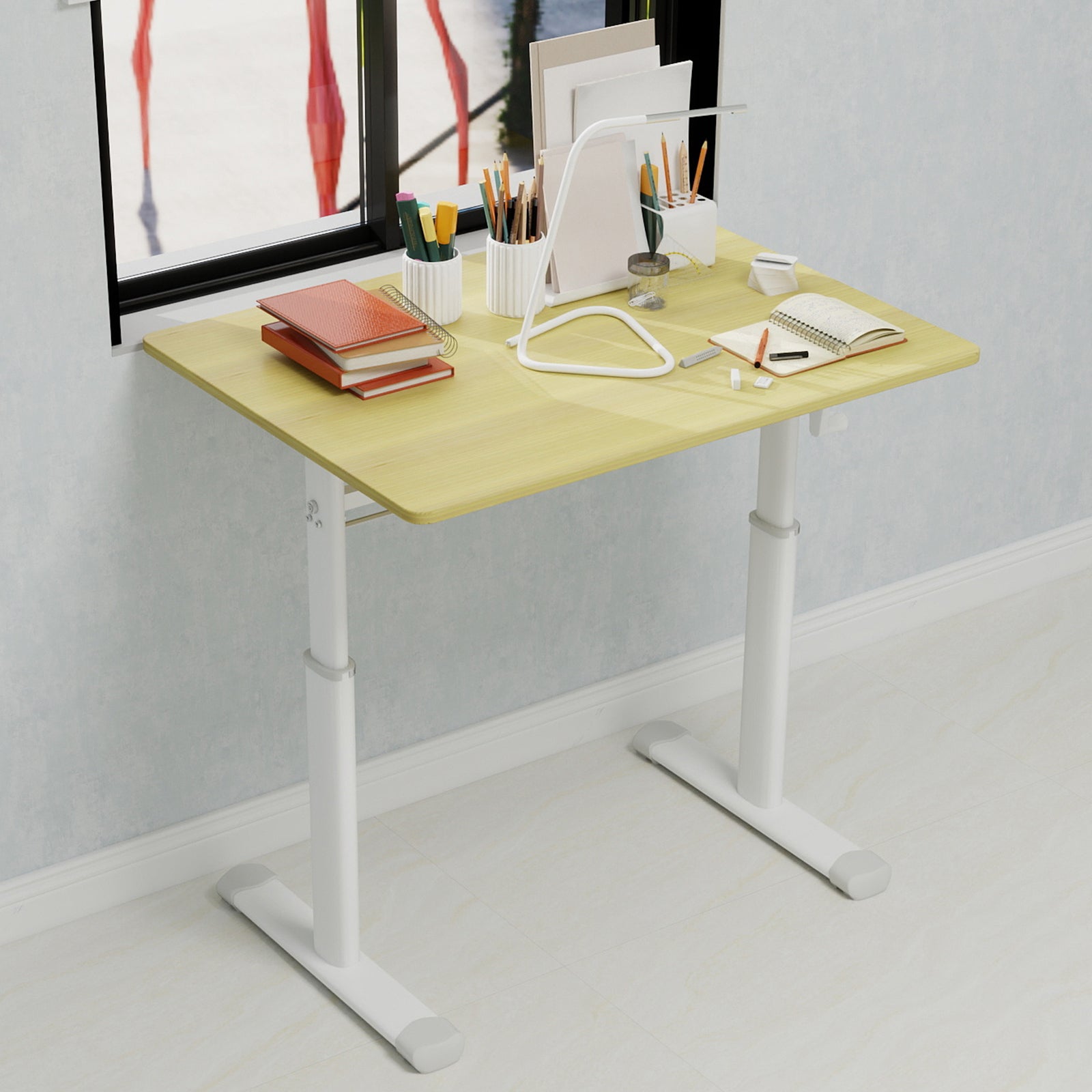 Height Adjustable Study Desk for Home Office workspace desk setup