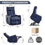 Single Motor Power Lift Recliner Chair with Massage & Heat detail image 74