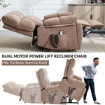 Dual-Motor Power Lift Recliner with Heat & Massage, 350 lb Capacity detail image 76