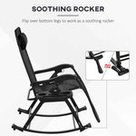Outsunny Folding Zero Gravity Rocking Chair Set detail image 8