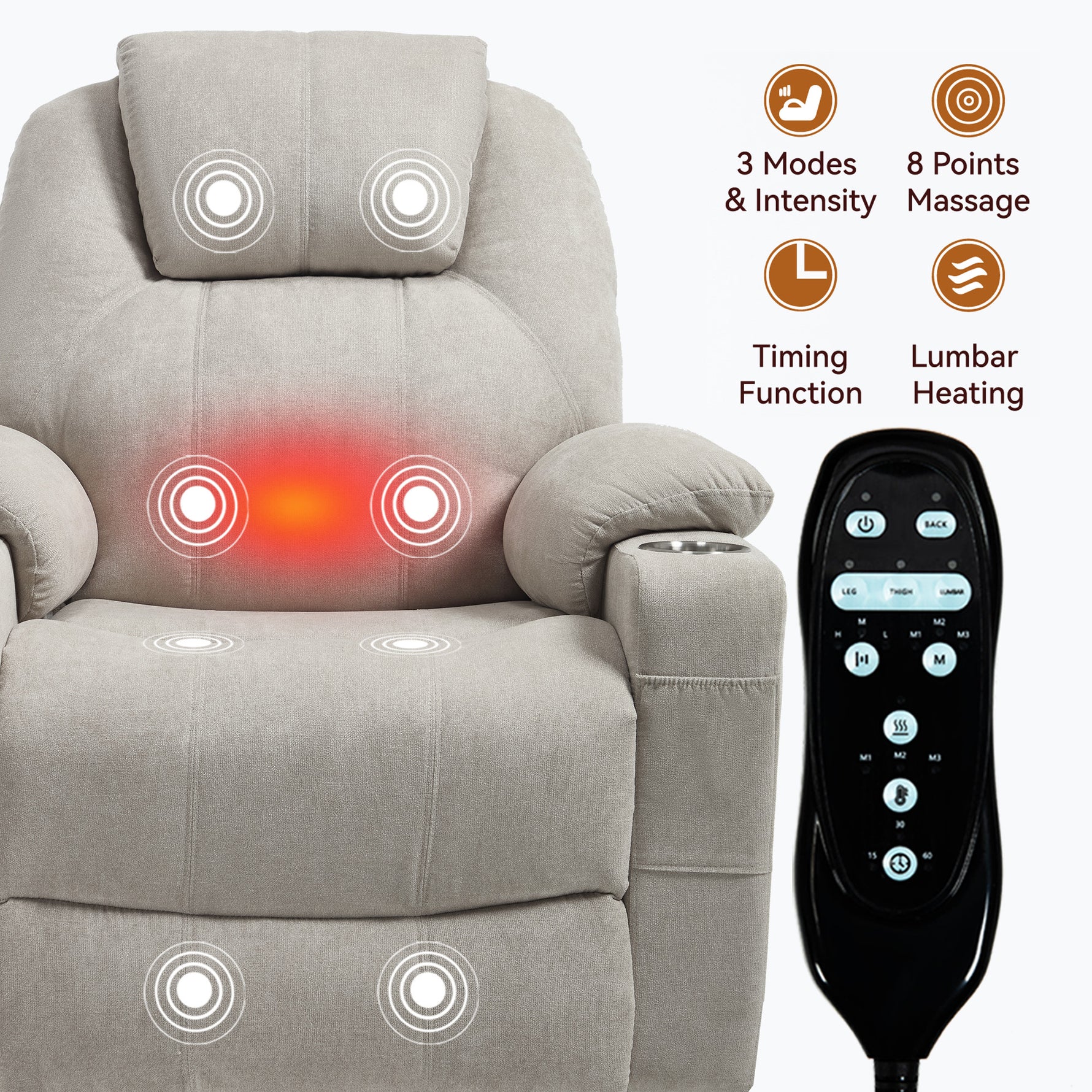 Dual-Motor Leather-Air Power Lift Recliner detail image 41
