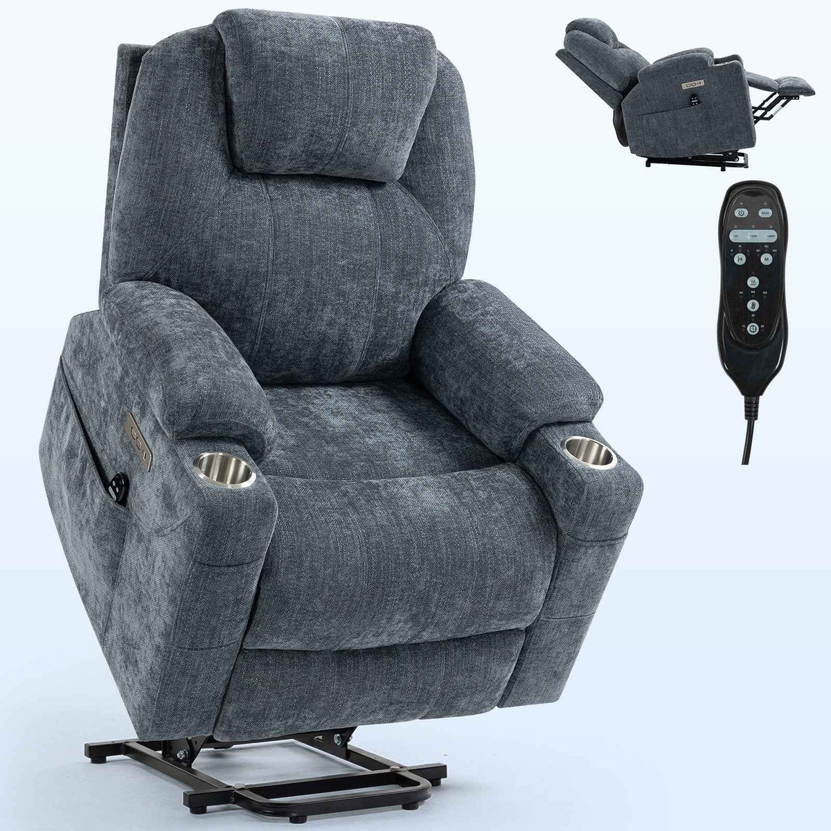 Dual-Motor Leather-Air Power Lift Recliner detail image 57