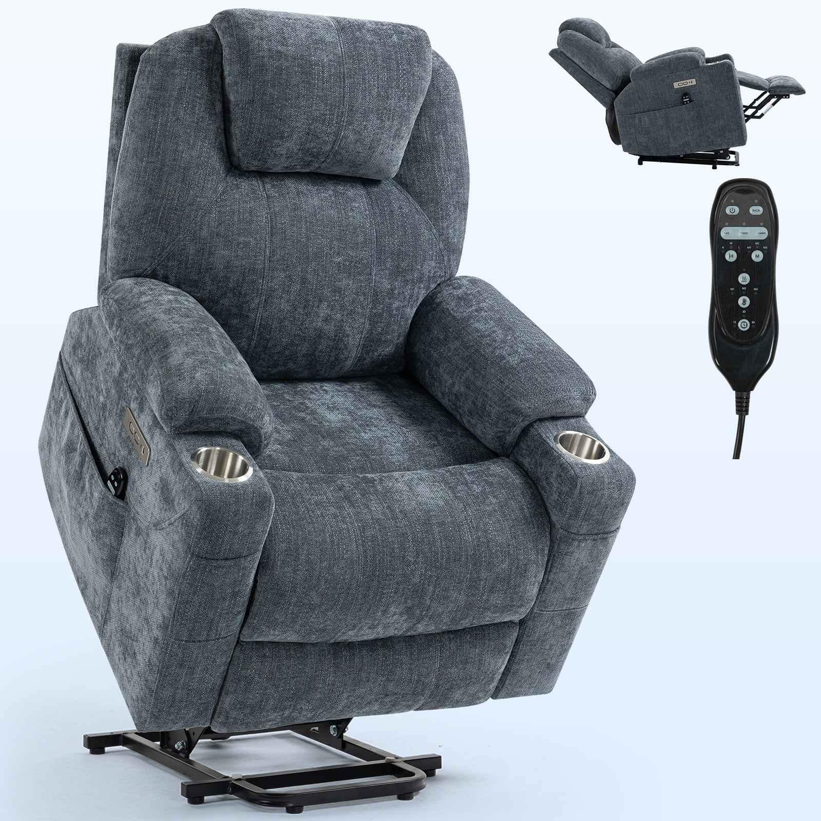 Dual-Motor Leather-Air Power Lift Recliner detail image 57