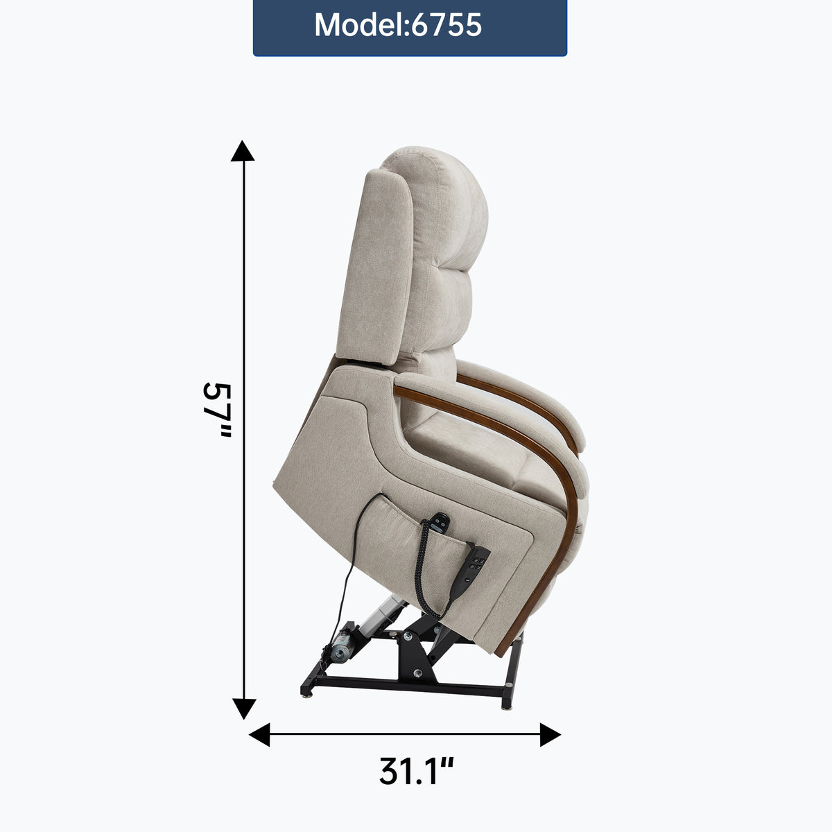 Power Chenille Lift Recliner Chair Dual Motor Infinite Position Up to 350 Pounds detail image 92