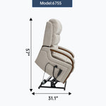 Power Chenille Lift Recliner Chair Dual Motor Infinite Position Up to 350 Pounds detail image 92