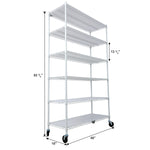 6-Tier NSF Wire Shelving Unit, 6000 lb Capacity for workshop, garage, storage, or utility use