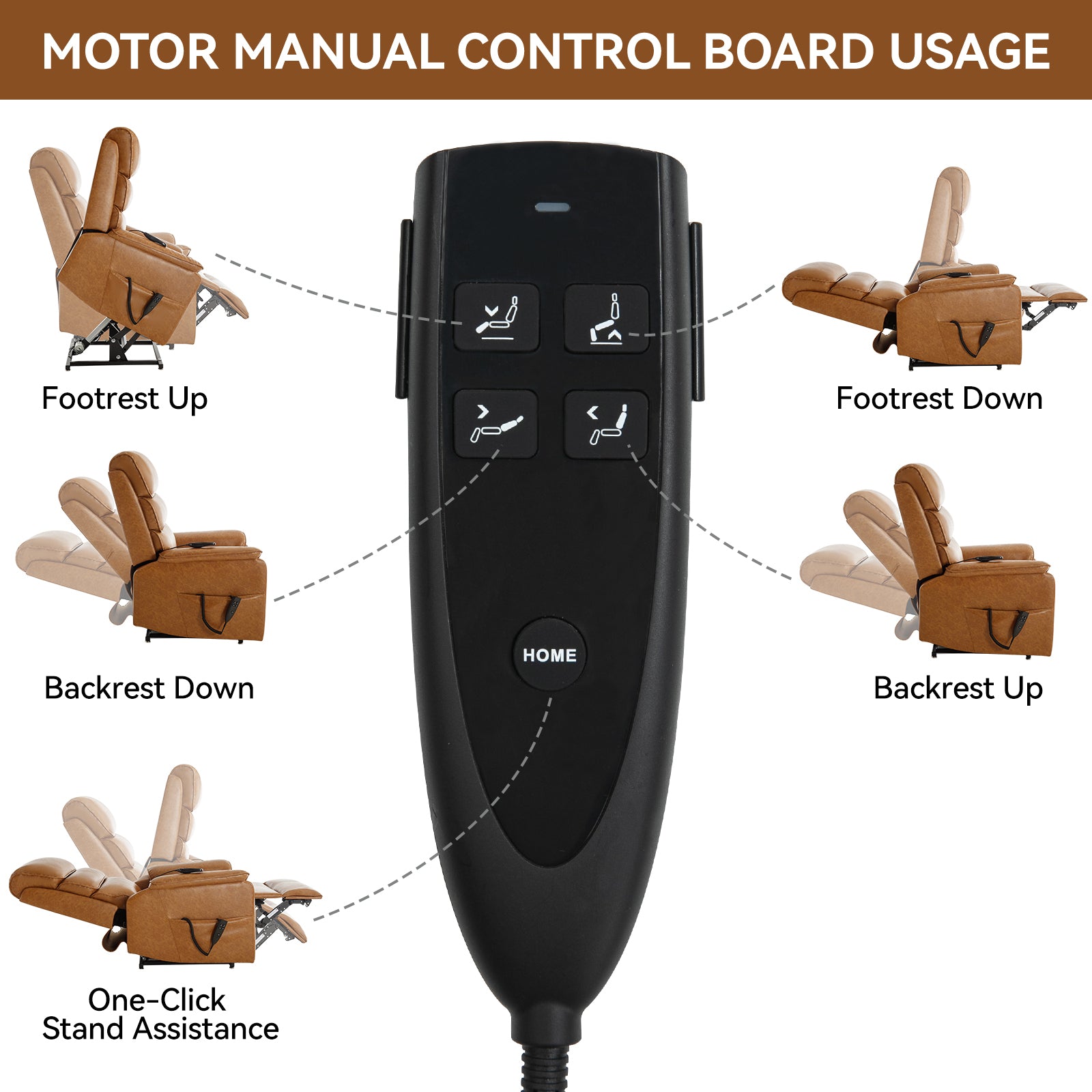 Dual-Motor Power Lift Heat & Massage Recliner detail image 34