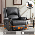 Heat Massage Manual Recliner Chair with Rocker and Swivel for Living Room detail image 67