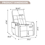Single Motor Power Lift Recliner Chair with Massage & Heat detail image 36