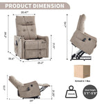 Single Motor Power Lift Recliner Chair with Massage & Heat detail image 20