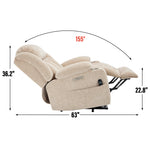Dual-Motor Leather-Air Power Lift Recliner detail image 94