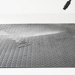 Diamond-Plate Rubber Flooring Roll, 3 mm x 4 ft x 15 ft Garage Floor Mat for workshop, garage, storage, or utility use