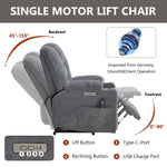 Large Dual-Motor Power Lift Heat & Massage Recliner detail image 4