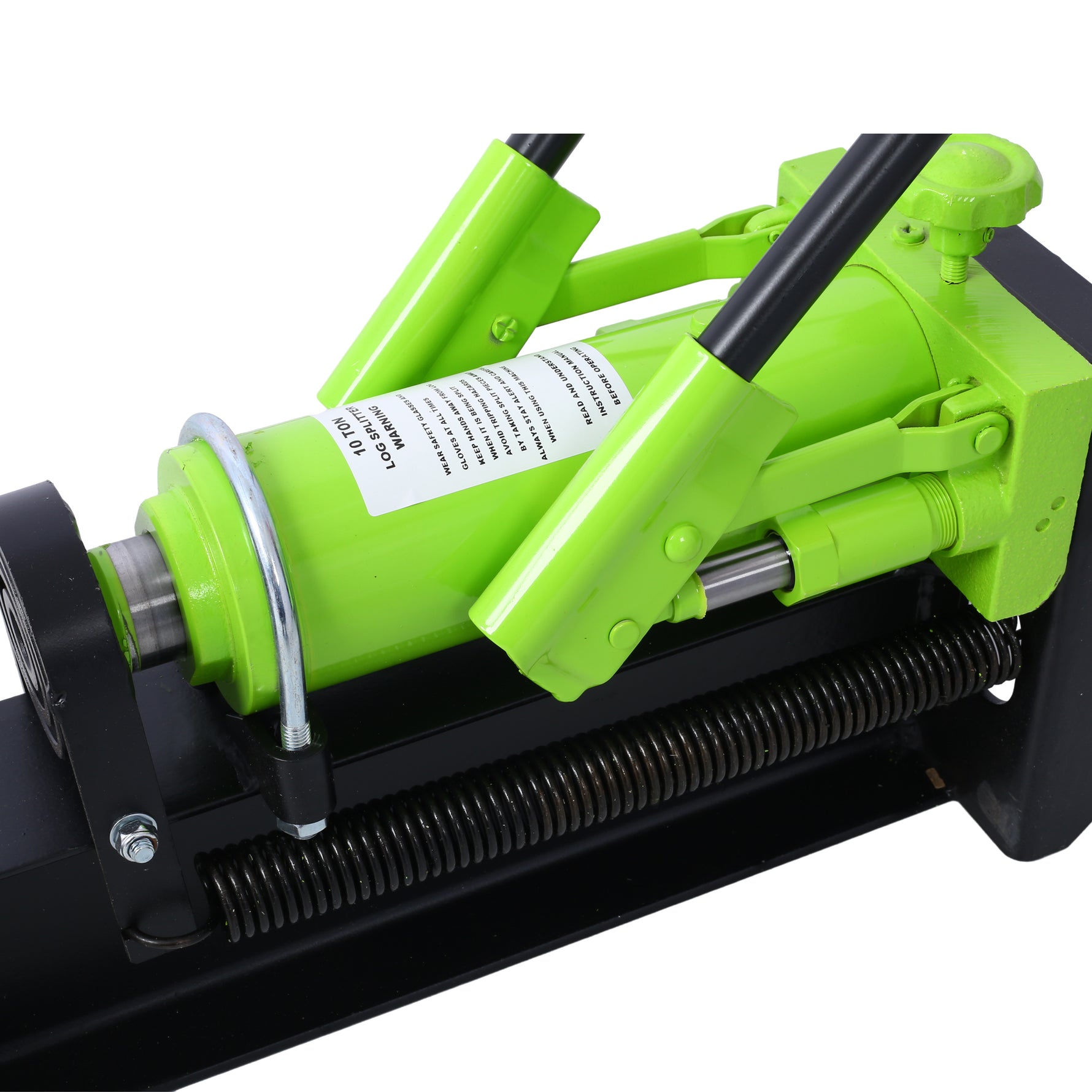 10-Ton Manual Hydraulic Horizontal Log Splitter for workshop, garage, storage, or utility use