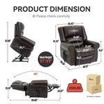 Dual-Motor Power Lift Heat & Massage Recliner detail image 2