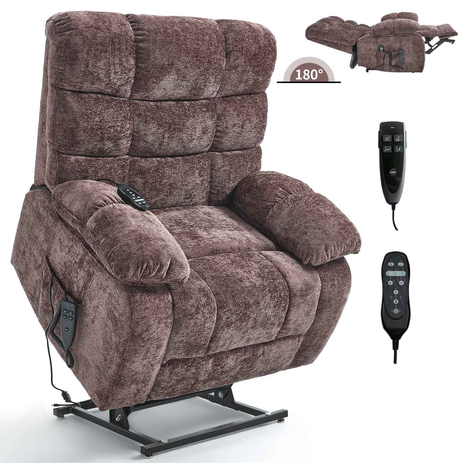 Dual-Motor Lift Recliner with Heat & Massage, 350 lb Capacity detail image 56