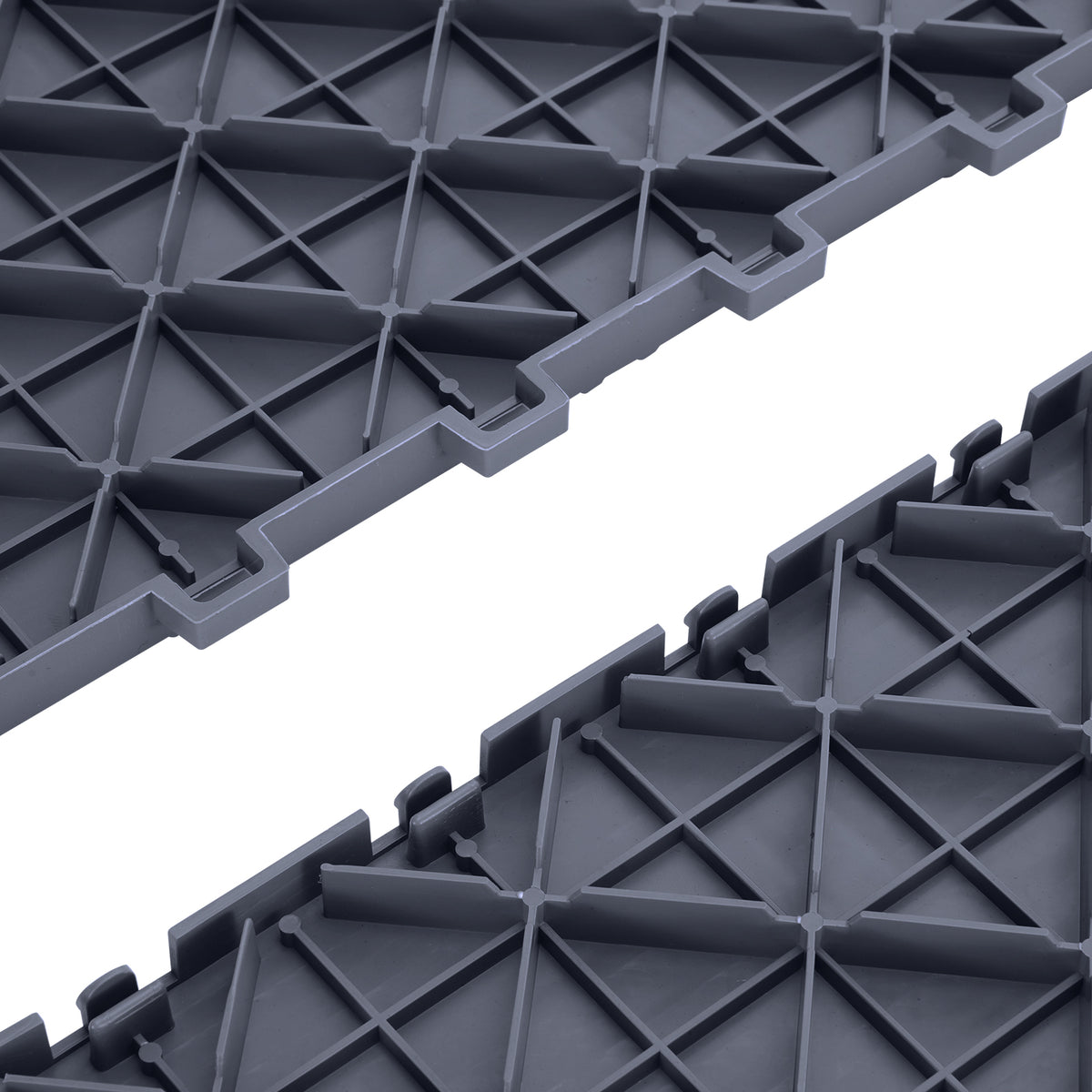PVC Interlocking Drainage Garage Floor Tiles, 12" x 12" x 0.5" for workshop, garage, storage, or utility use