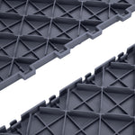 PVC Interlocking Drainage Garage Floor Tiles, 12" x 12" x 0.5" for workshop, garage, storage, or utility use