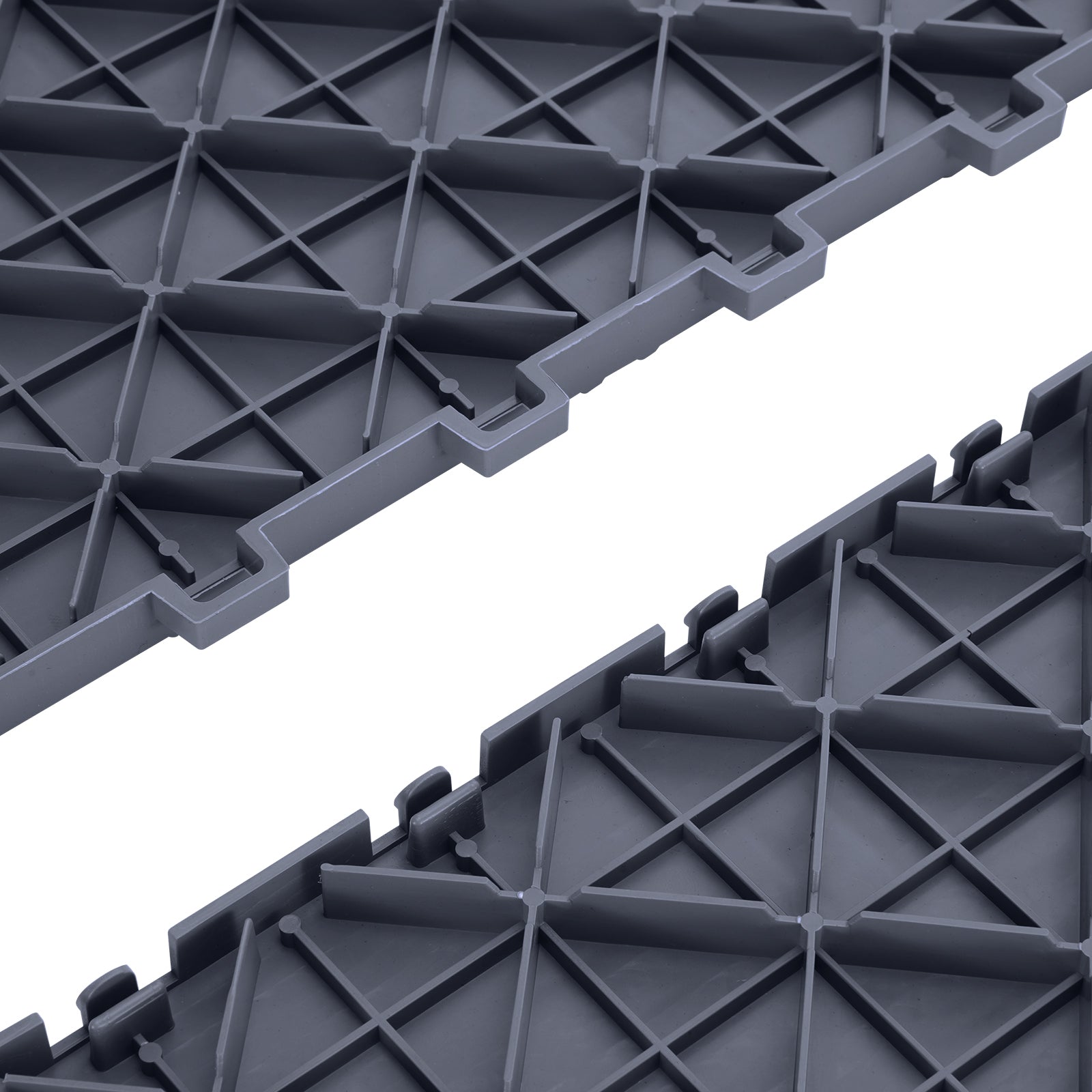 PVC Interlocking Drainage Garage Floor Tiles, 12" x 12" x 0.5" for workshop, garage, storage, or utility use
