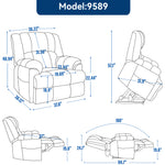 Dual-Motor Heat & Massage Power Lift Recliner, 350 lb Capacity detail image 73