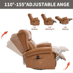 Heat Massage Manual Recliner Chair with Rocker and Swivel for Living Room detail image 86