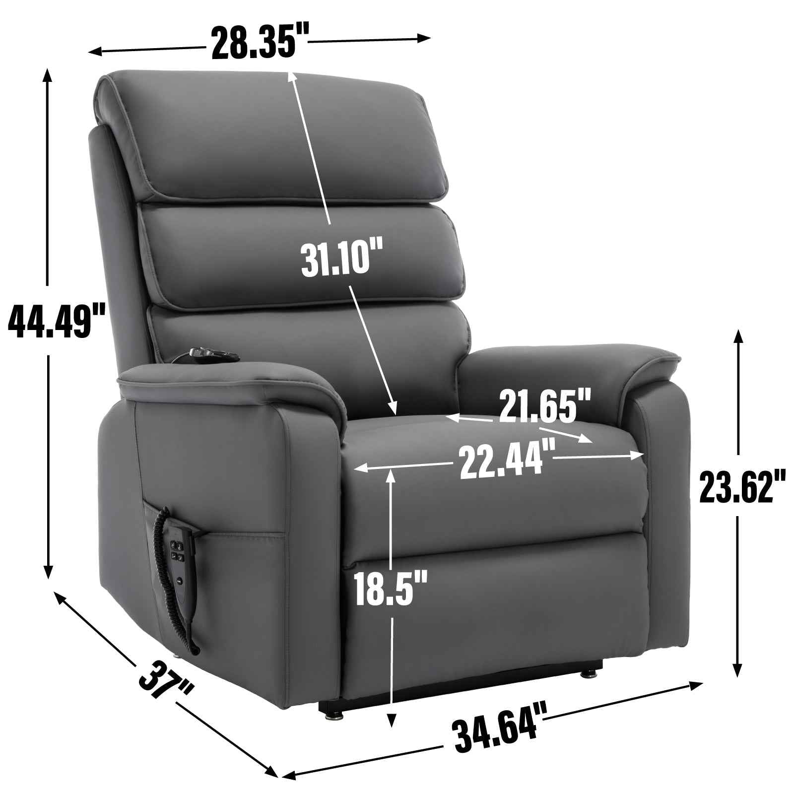 Dual-Motor Power Lift Heat & Massage Recliner detail image 64