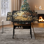 1500-Piece Rolling Jigsaw Puzzle Table with 4 Trays hobby and puzzle table