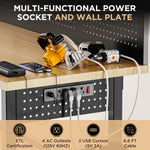 60" Adjustable-Height Workbench with Solid Wood Top for workshop, garage, storage, or utility use