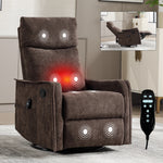 Heat Massage Manual Recliner Chair with Rocker and Swivel in Fabric for Living detail image 31