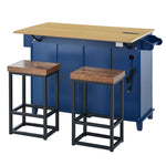 Farmhouse Kitchen Island with Drop Leaf, Power Outlet & 2 Seats product view 9
